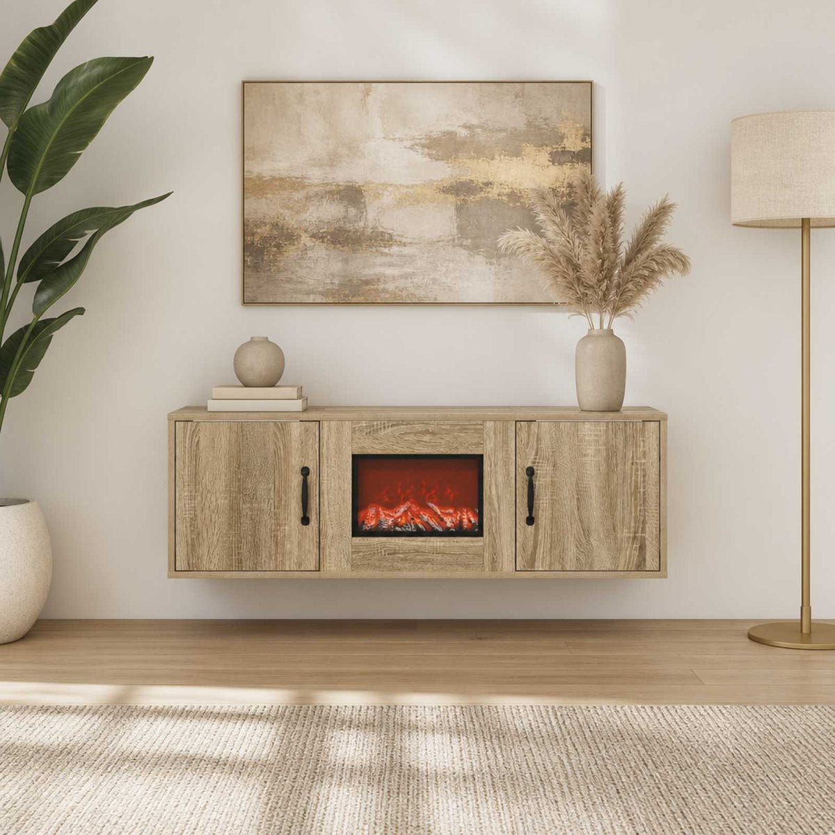 Electric Fireplace Sonoma 110 x 30 x 36.5 cm Engineered wood