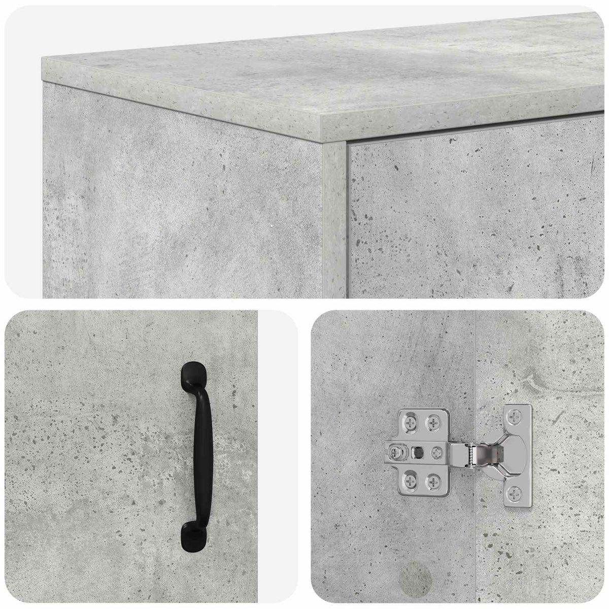 Electric Fireplace Concrete 110 x 30 x 36.5 cm Engineered wood