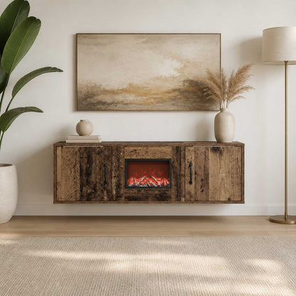 Electric Fireplace Old Wood 110 x 30 x 36.5 cm Engineered wood