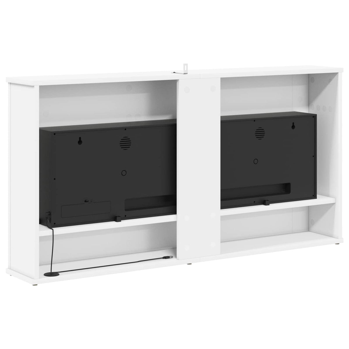 Electric Fireplace White 114 x 18 x 58.5 cm Engineered wood