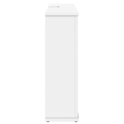 Electric Fireplace White 114 x 18 x 58.5 cm Engineered wood