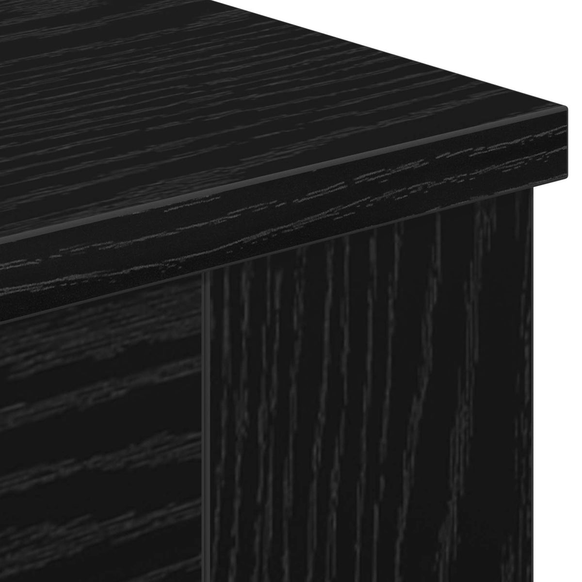 Electric Fireplace Black Oak 114 x 18 x 58.5 cm Engineered wood