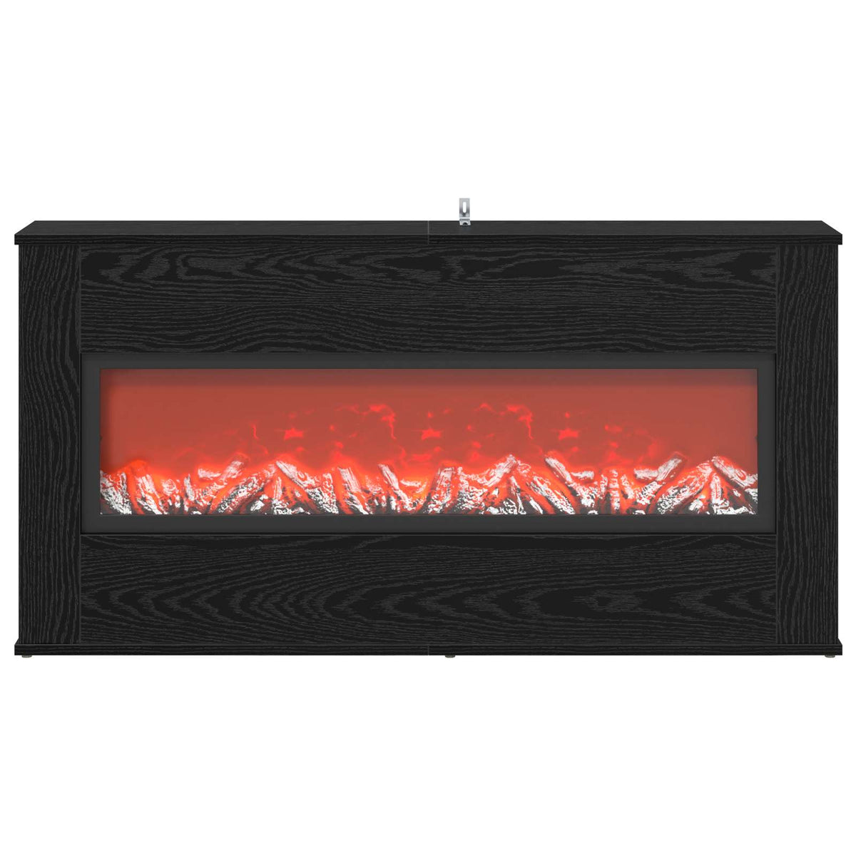 Electric Fireplace Black Oak 114 x 18 x 58.5 cm Engineered wood