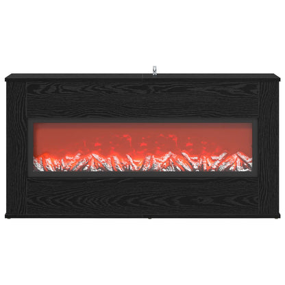 Electric Fireplace Black Oak 114 x 18 x 58.5 cm Engineered wood