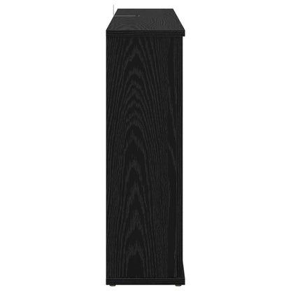 Electric Fireplace Black Oak 114 x 18 x 58.5 cm Engineered wood