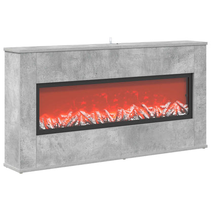 Electric Fireplace Concrete 114 x 18 x 58.5 cm Engineered wood