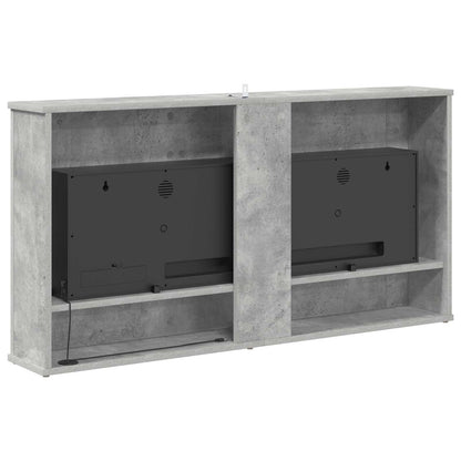 Electric Fireplace Concrete 114 x 18 x 58.5 cm Engineered wood