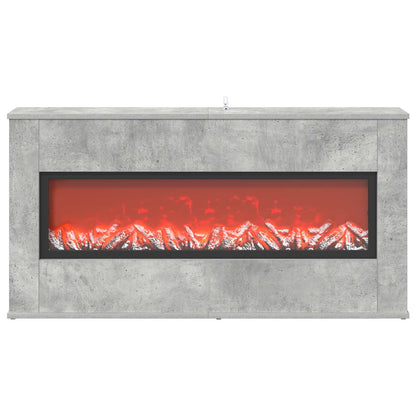 Electric Fireplace Concrete 114 x 18 x 58.5 cm Engineered wood