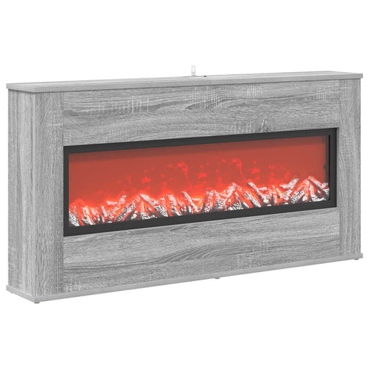 Electric Fireplace Grey Sonoma 114 x 18 x 58.5 cm