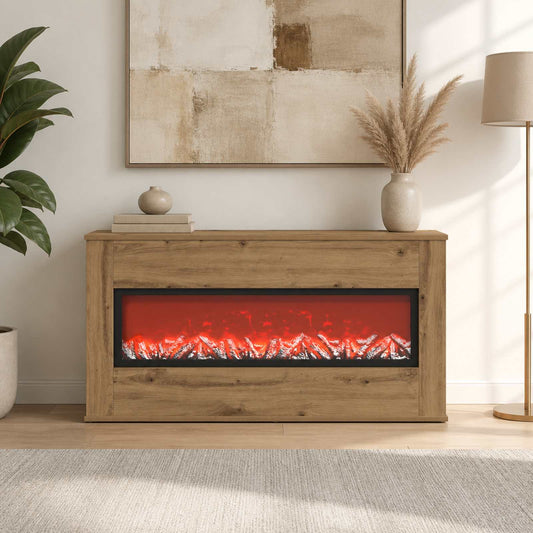Electric Fireplace Artisan Oak 114 x 18 x 58.5 cm