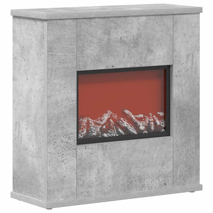 Electric Fireplace Concrete 47 x 18 x 48 cm Engineered wood