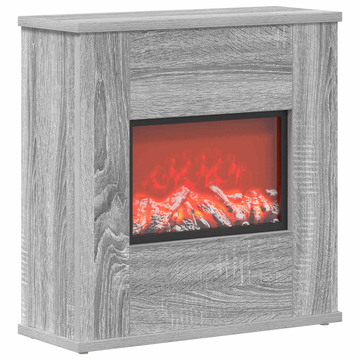 Electric Fireplace Grey Sonoma 47 x 18 x 48 cm Engineered wood