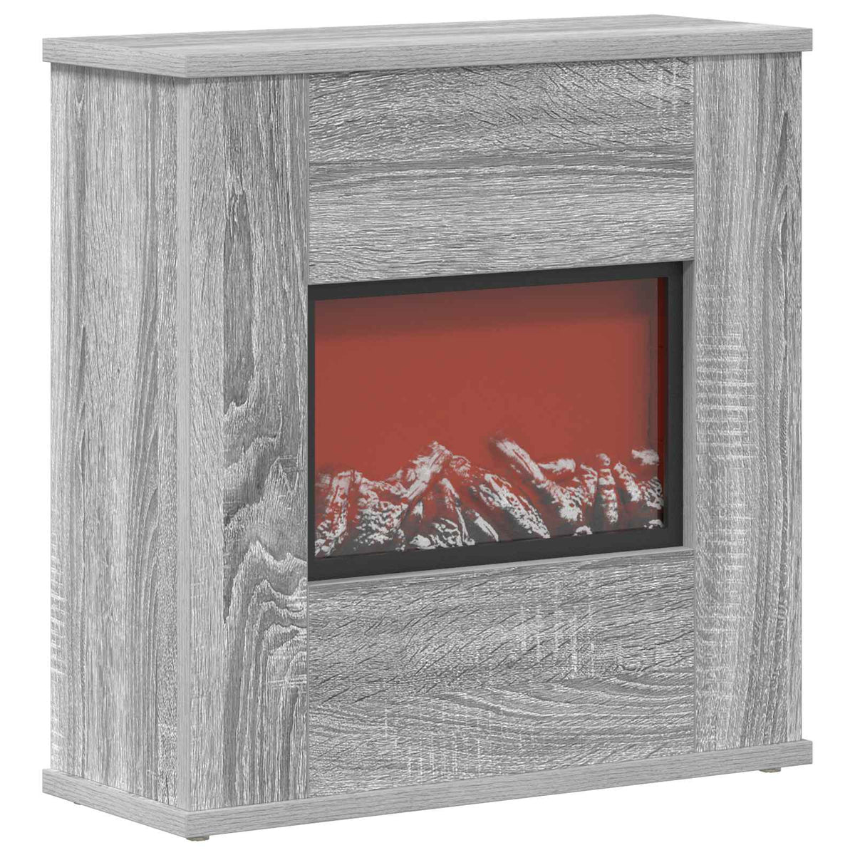Electric Fireplace Grey Sonoma 47 x 18 x 48 cm Engineered wood