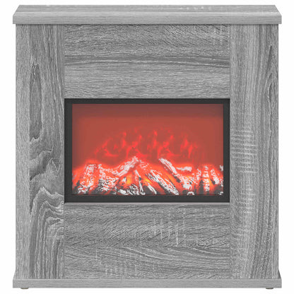 Electric Fireplace Grey Sonoma 47 x 18 x 48 cm Engineered wood