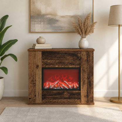Electric Fireplace Old Wood 47 x 18 x 48 cm Engineered wood