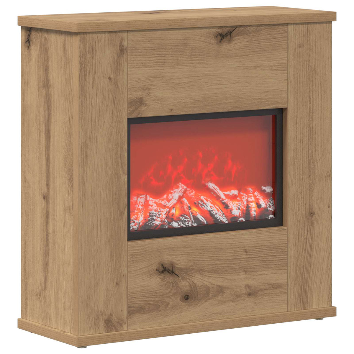 Electric Fireplace Artisan Oak 47 x 18 x 48 cm Engineered wood