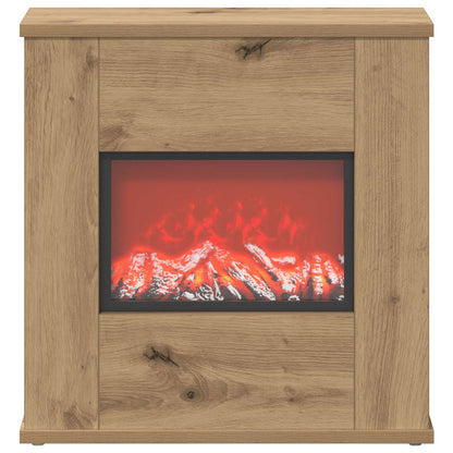 Electric Fireplace Artisan Oak 47 x 18 x 48 cm Engineered wood
