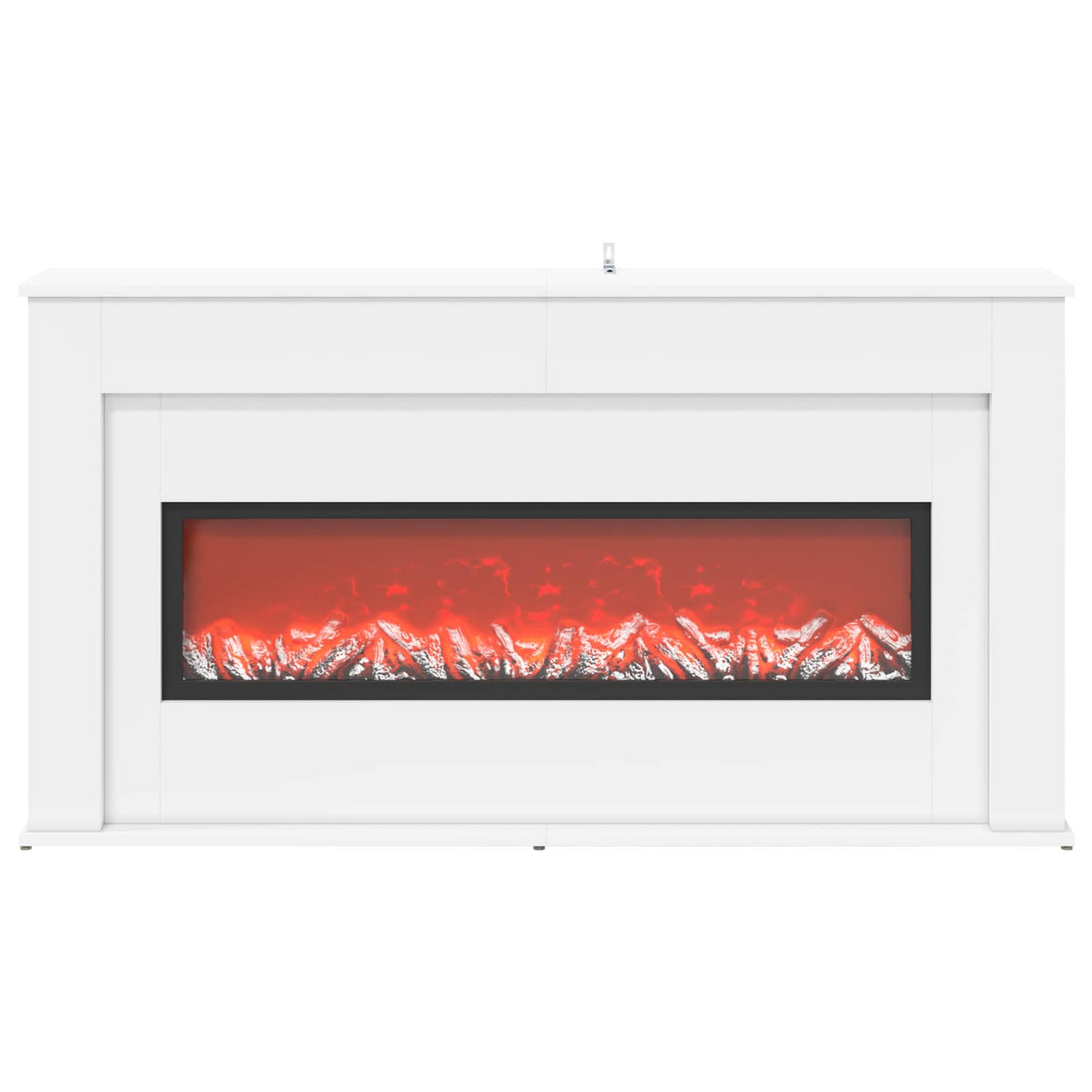 Fireplace with LED Strip White 130 x 20 x 69.5 cm