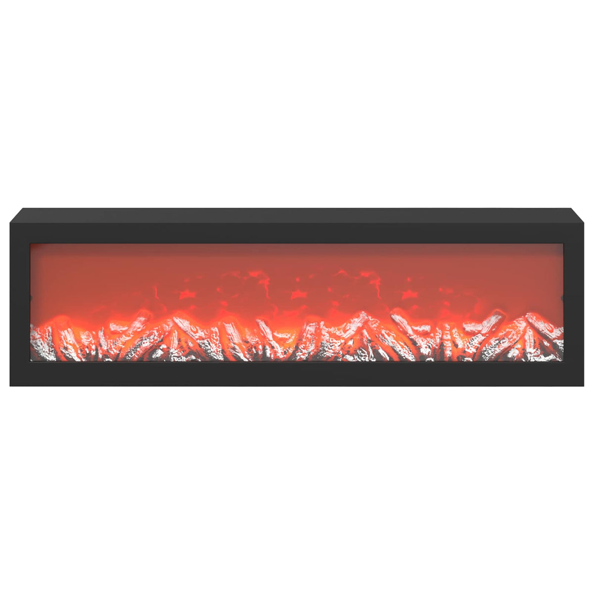 Fireplace with LED Strip White 130 x 20 x 69.5 cm