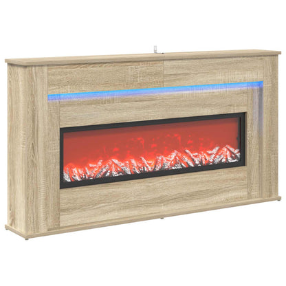 Fireplace with LED Strip Sonoma 130 x 20 x 69.5 cm
