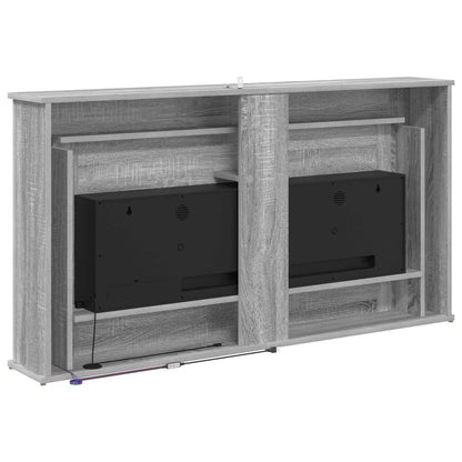 Fireplace with LED Strip Grey Sonoma 130 x 20 x 69.5 cm