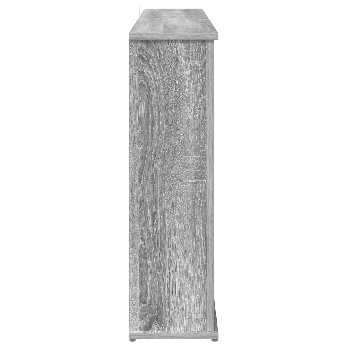 Fireplace with LED Strip Grey Sonoma 130 x 20 x 69.5 cm