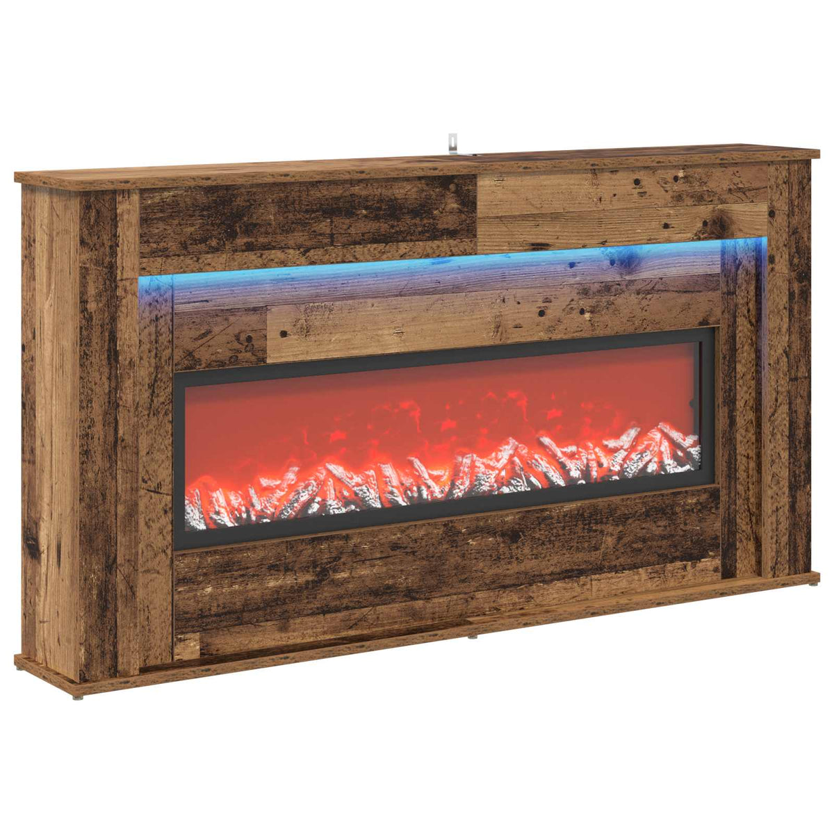 Fireplace with LED Strip Old Wood 130 x 20 x 69.5 cm