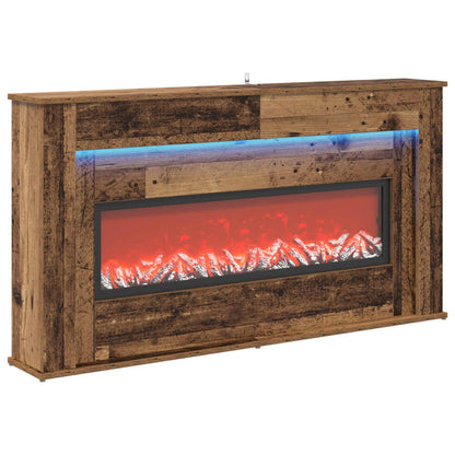 Fireplace with LED Strip Old Wood 130 x 20 x 69.5 cm