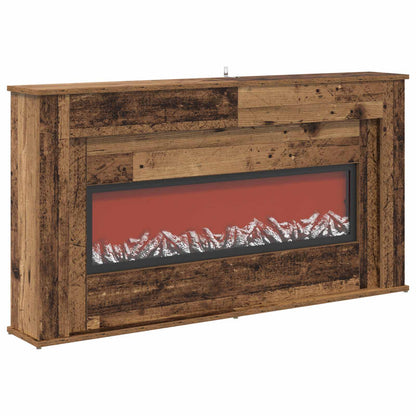 Fireplace with LED Strip Old Wood 130 x 20 x 69.5 cm