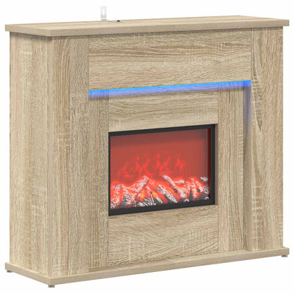 Fireplace with LED Strip Sonoma 63 x 20 x 54.5 cm