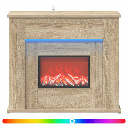 Fireplace with LED Strip Sonoma 63 x 20 x 54.5 cm