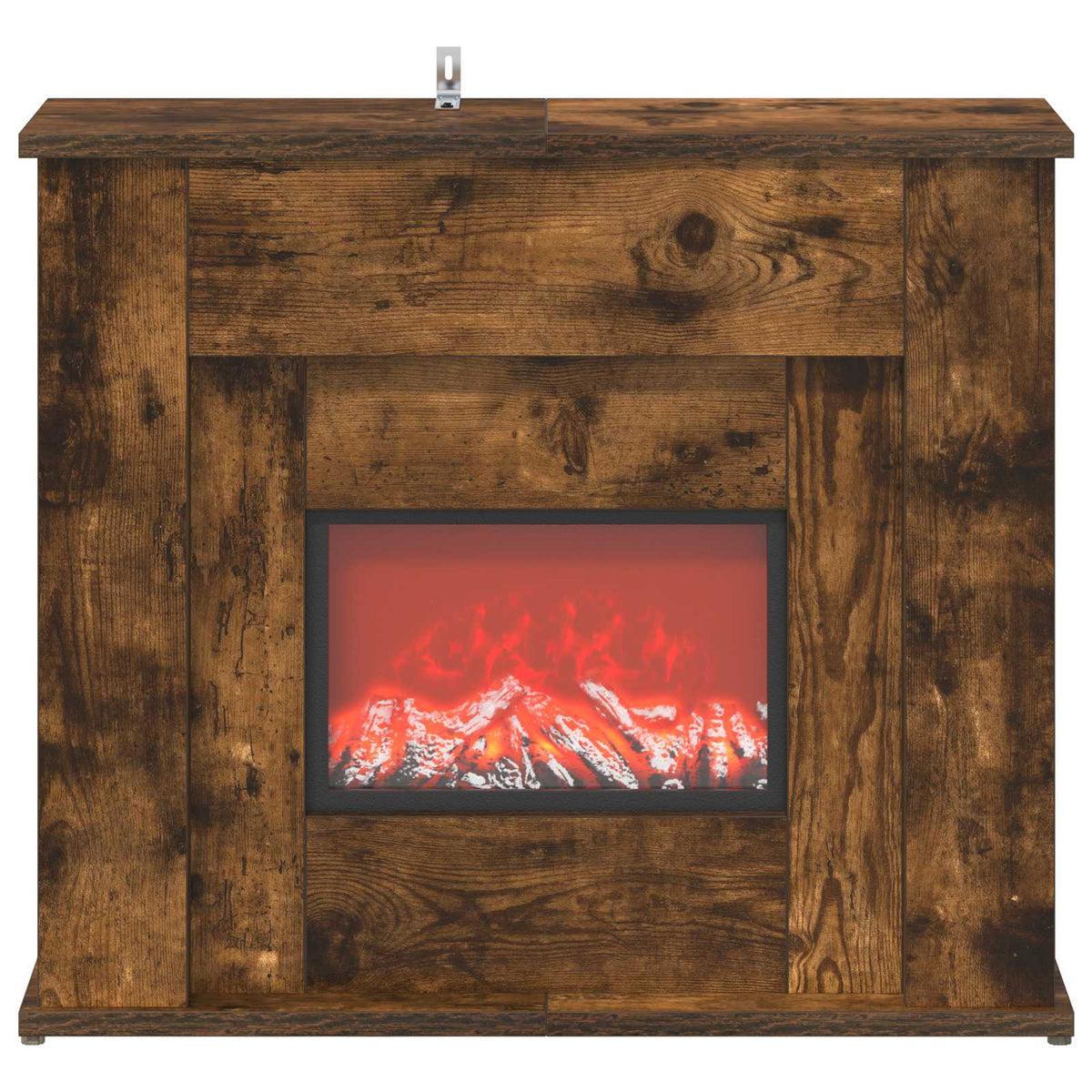 Fireplace with LED Strip Smoked Oak 63 x 20 x 54.5 cm