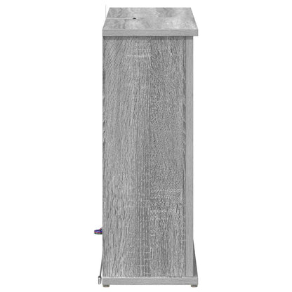 Fireplace with LED Strip Grey Sonoma 63 x 20 x 54.5 cm