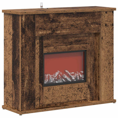 Fireplace with LED Strip Old Wood 63 x 20 x 54.5 cm