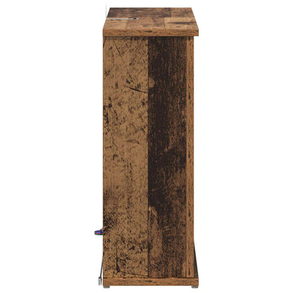 Fireplace with LED Strip Old Wood 63 x 20 x 54.5 cm