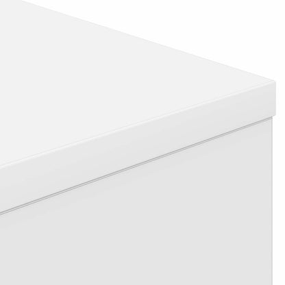 Electric Fireplace White 64 x 30 x 87 cm Engineered wood
