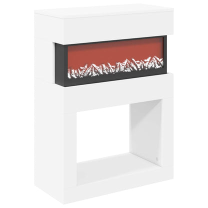 Electric Fireplace White 64 x 30 x 87 cm Engineered wood