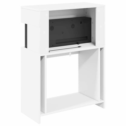 Electric Fireplace White 64 x 30 x 87 cm Engineered wood