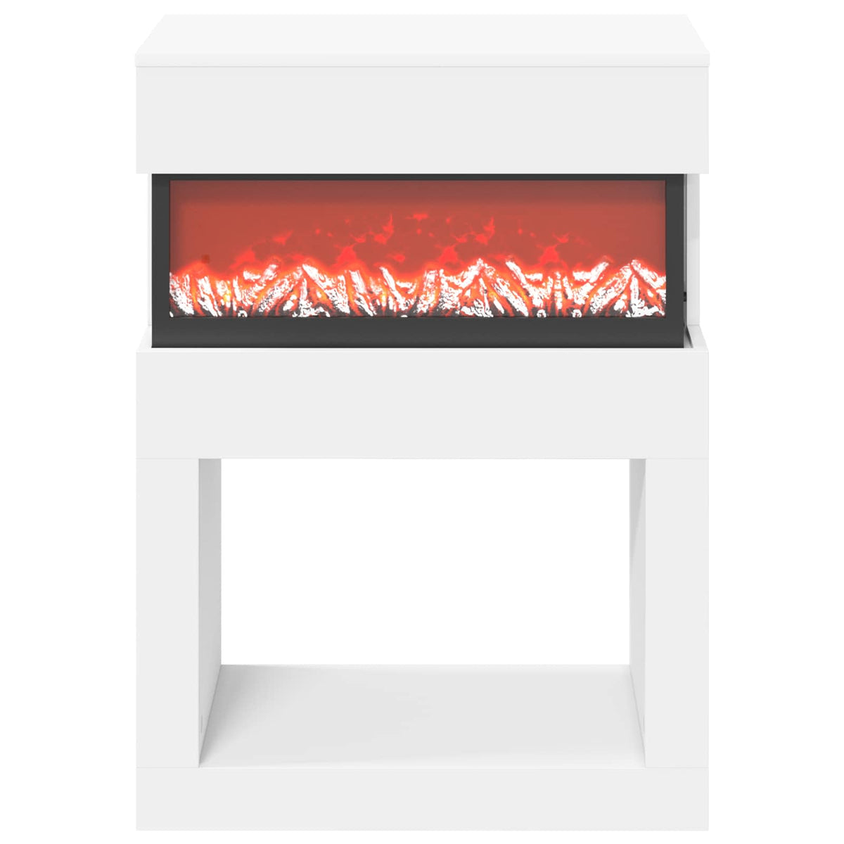 Electric Fireplace White 64 x 30 x 87 cm Engineered wood