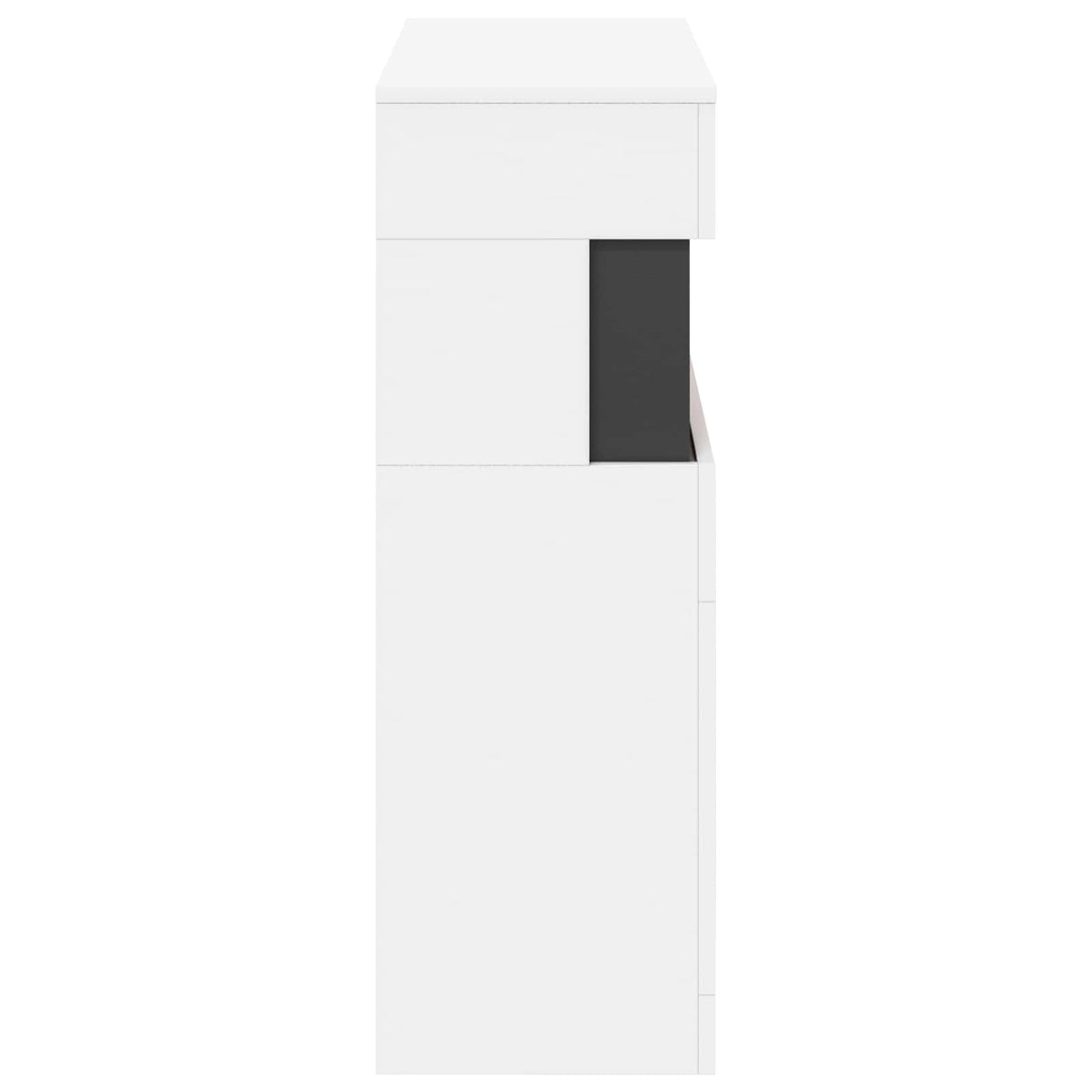 Electric Fireplace White 64 x 30 x 87 cm Engineered wood