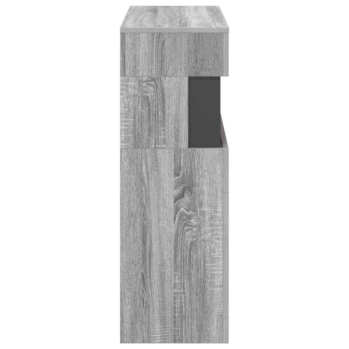 Electric Fireplace Grey Sonoma 64 x 30 x 87 cm Engineered wood