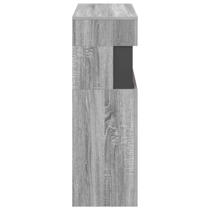 Electric Fireplace Grey Sonoma 64 x 30 x 87 cm Engineered wood