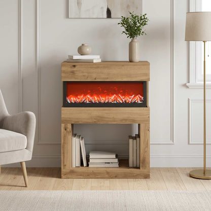 Electric Fireplace Artisan Oak 64 x 30 x 87 cm Engineered wood