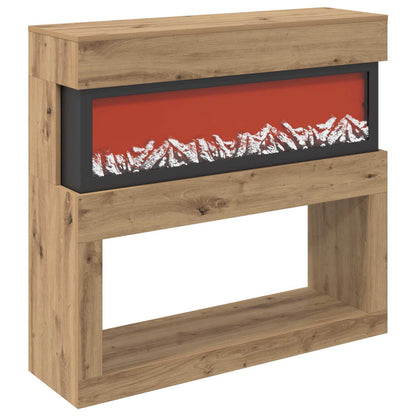 Electric Fireplace Artisan Oak 102 x 30 x 94 cm Engineered wood