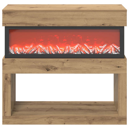 Electric Fireplace Artisan Oak 102 x 30 x 94 cm Engineered wood