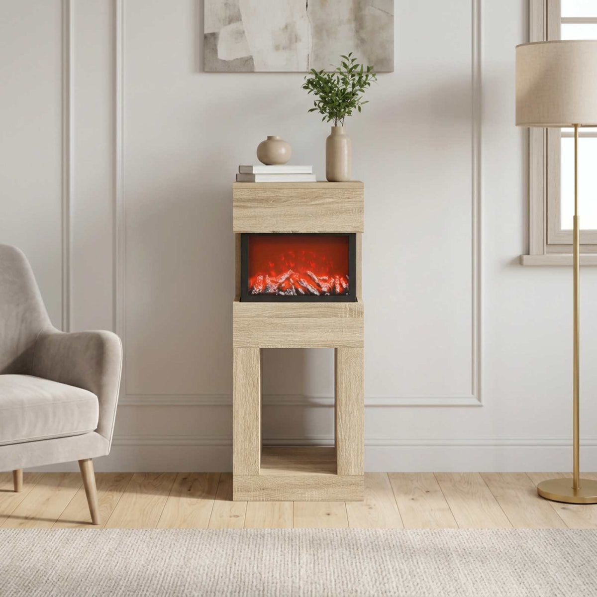 Electric Fireplace Sonoma 35 x 30 x 86 cm Engineered wood