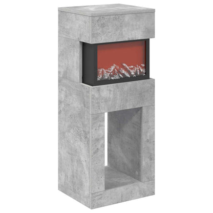 Electric Fireplace Concrete 35 x 30 x 86 cm Engineered wood