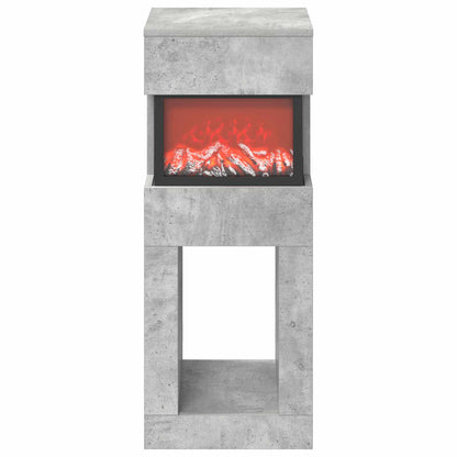 Electric Fireplace Concrete 35 x 30 x 86 cm Engineered wood