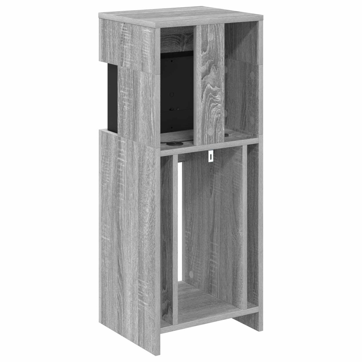 Electric Fireplace Grey Sonoma 35 x 30 x 86 cm Engineered wood