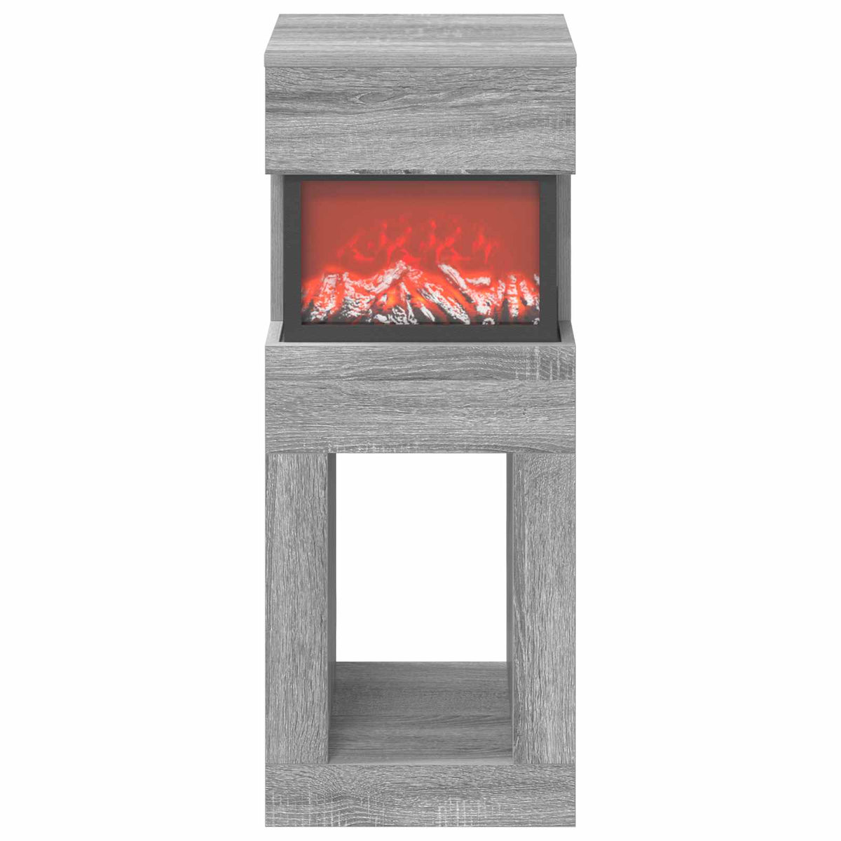 Electric Fireplace Grey Sonoma 35 x 30 x 86 cm Engineered wood